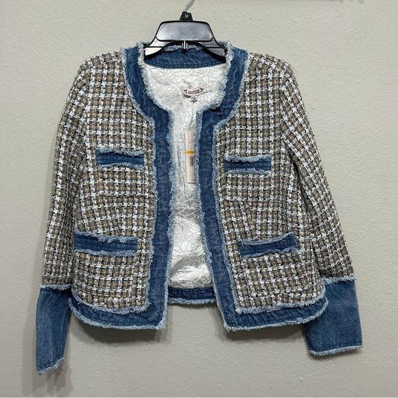 Nanette Nanette Lepore Tweed Jacket Women's Blue Size S - Picture 5 of 9